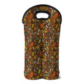 Cartoon Camping Pattern Print Double Neoprene Wine Tote