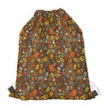 Cartoon Camping Pattern Print Drawstring Bag