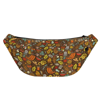 Cartoon Camping Pattern Print Fanny Pack