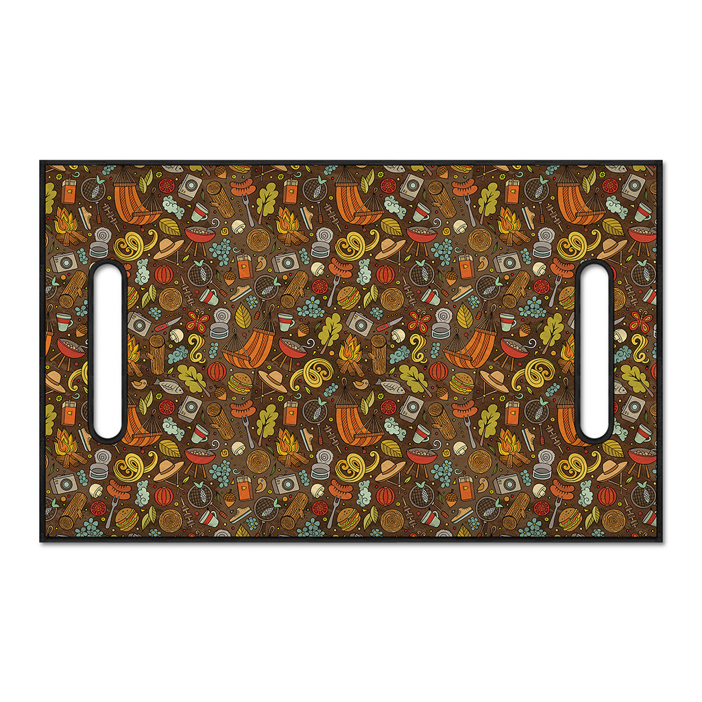 Cartoon Camping Pattern Print Golf Cart Seat Cover