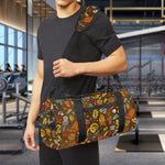 Cartoon Camping Pattern Print Gym Bag