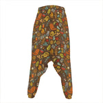 Cartoon Camping Pattern Print Hammer Pants