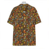 Cartoon Camping Pattern Print Hawaiian Shirt