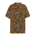 Cartoon Camping Pattern Print Hawaiian Shirt