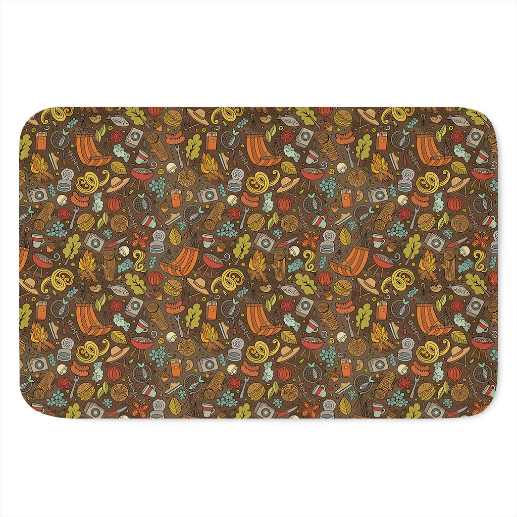 Cartoon Camping Pattern Print Indoor Door Mat