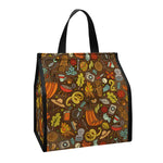 Cartoon Camping Pattern Print Insulated Lunch Tote