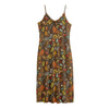 Cartoon Camping Pattern Print Jersey Midi Cami Dress