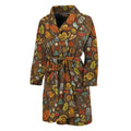 Cartoon Camping Pattern Print Men's Bathrobe