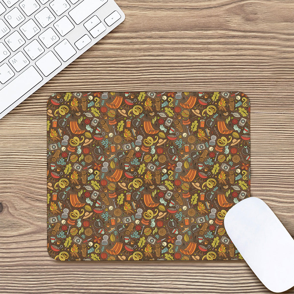 Cartoon Camping Pattern Print Mouse Pad