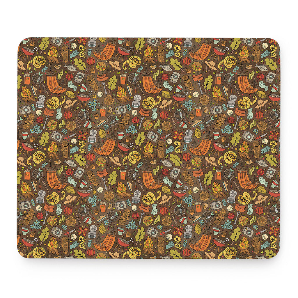Cartoon Camping Pattern Print Mouse Pad