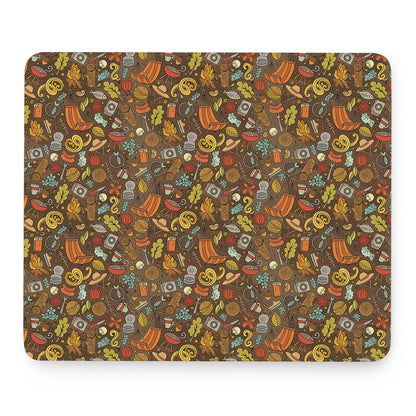 Cartoon Camping Pattern Print Mouse Pad