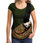 Cartoon Camping Pattern Print Pet Sling Carrier