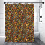 Cartoon Camping Pattern Print Premium Shower Curtain