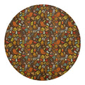 Cartoon Camping Pattern Print Round Blanket