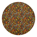 Cartoon Camping Pattern Print Round Blanket