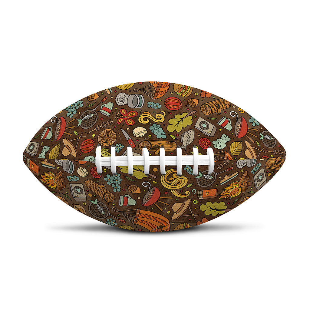 Cartoon Camping Pattern Print Rugby Ball