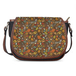 Cartoon Camping Pattern Print Saddle Bag