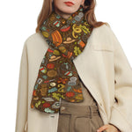 Cartoon Camping Pattern Print Scarf