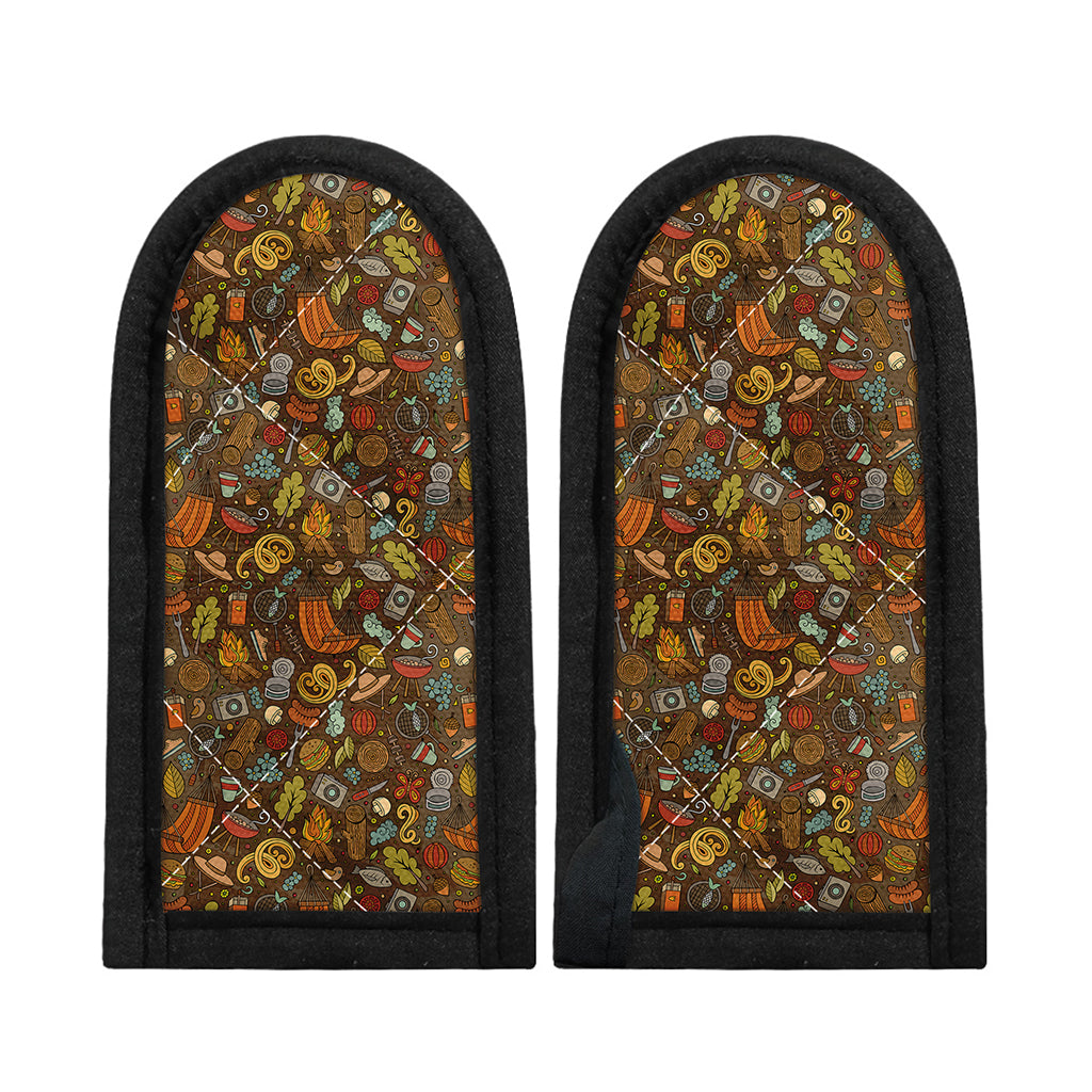 Cartoon Camping Pattern Print Skillet Handle Cover