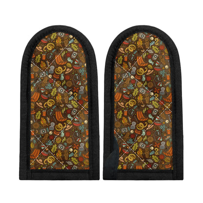 Cartoon Camping Pattern Print Skillet Handle Cover