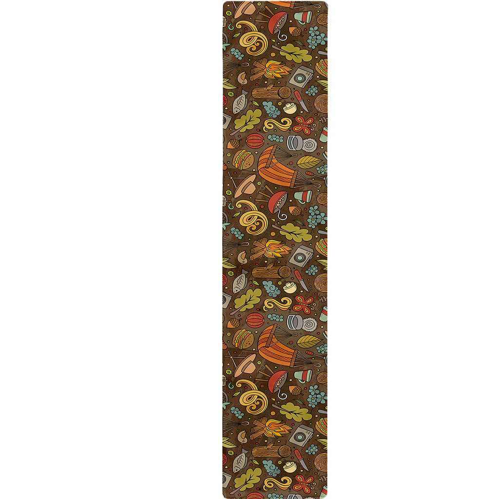 Cartoon Camping Pattern Print Table Runner