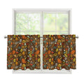 Cartoon Camping Pattern Print Tier Curtains