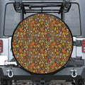 Cartoon Camping Pattern Print Tire Cover