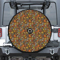 Cartoon Camping Pattern Print Tire Cover With Camera Hole