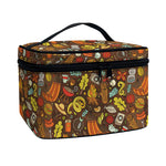 Cartoon Camping Pattern Print Travel Makeup Bag