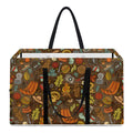 Cartoon Camping Pattern Print Utility Tote Bag