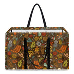 Cartoon Camping Pattern Print Utility Tote Bag