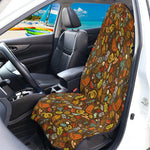 Cartoon Camping Pattern Print Waterproof Car Seat Cover