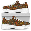 Cartoon Camping Pattern Print White Chunky Shoes