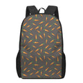Cartoon Carrot Pattern Print 17 Inch Backpack