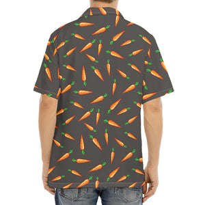 Cartoon Carrot Pattern Print Aloha Shirt