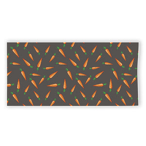 Cartoon Carrot Pattern Print Beach Towel