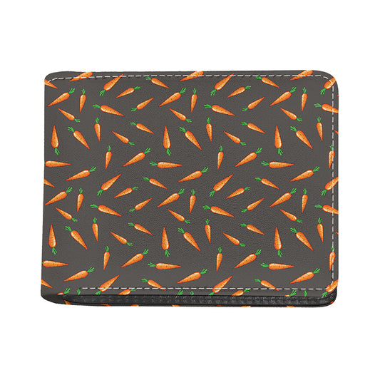 Cartoon Carrot Pattern Print Bifold Wallet