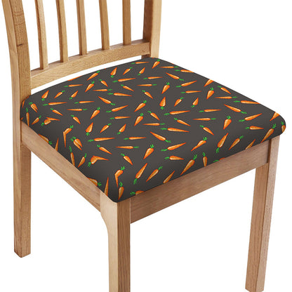 Cartoon Carrot Pattern Print Chair Cushion Cover