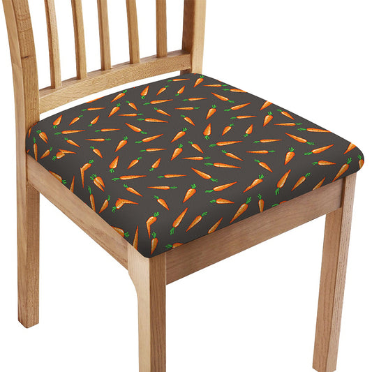 Cartoon Carrot Pattern Print Chair Cushion Cover