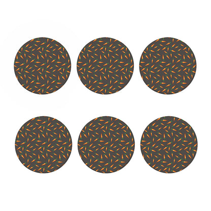 Cartoon Carrot Pattern Print Coaster Set