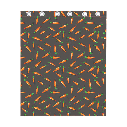 Cartoon Carrot Pattern Print Curtain