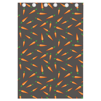 Cartoon Carrot Pattern Print Curtain