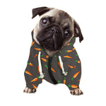 Cartoon Carrot Pattern Print Dog Zip Up Hoodie