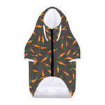 Cartoon Carrot Pattern Print Dog Zip Up Hoodie