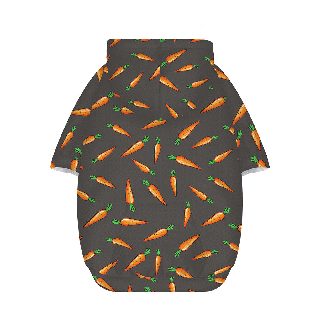 Cartoon Carrot Pattern Print Dog Zip Up Hoodie