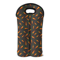Cartoon Carrot Pattern Print Double Neoprene Wine Tote