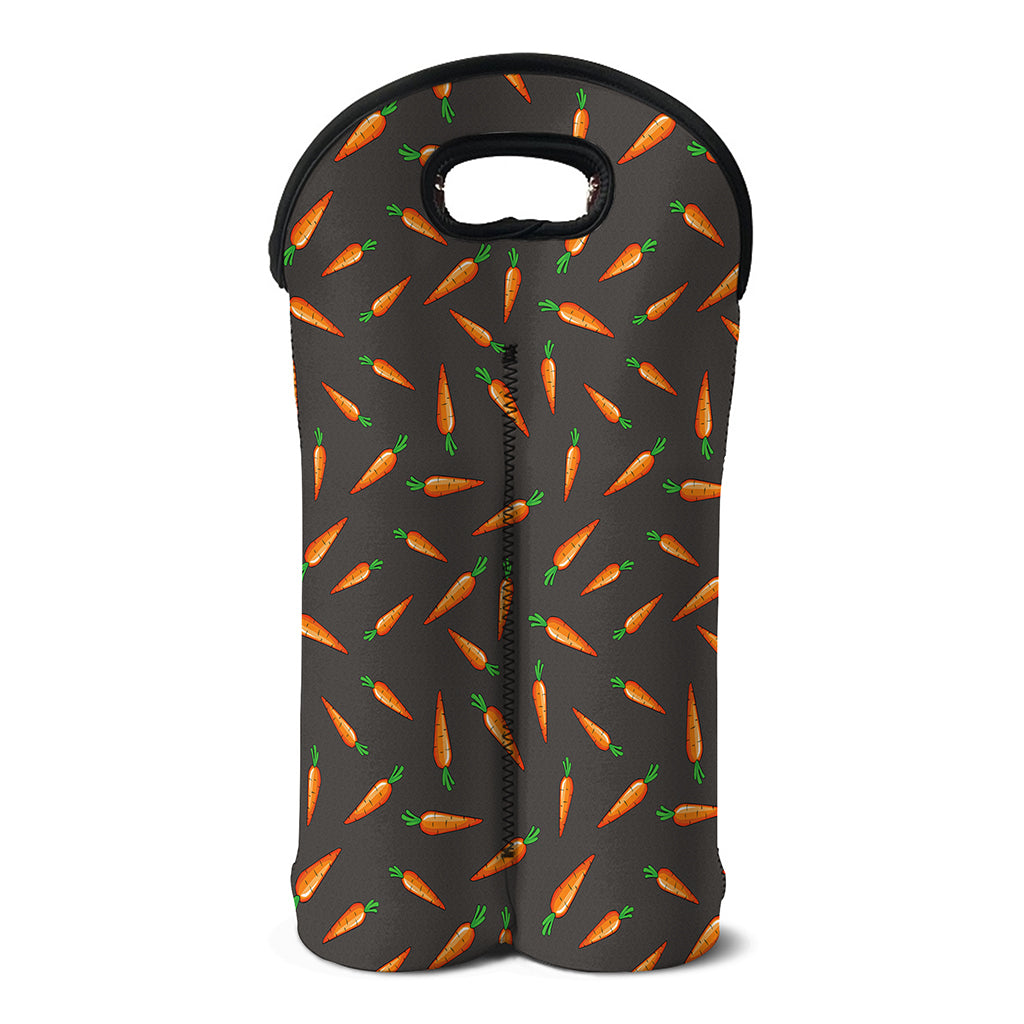 Cartoon Carrot Pattern Print Double Neoprene Wine Tote