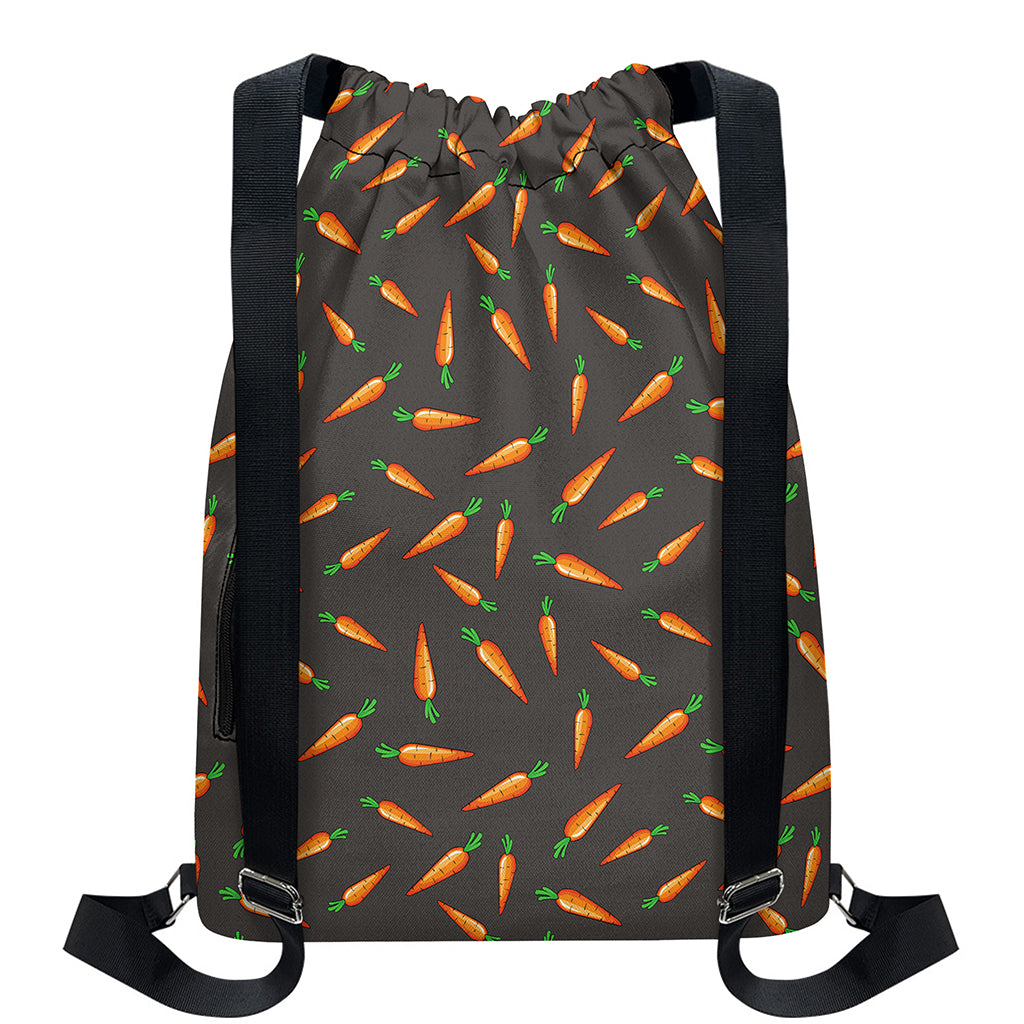 Cartoon Carrot Pattern Print Drawstring Backpack