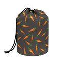 Cartoon Carrot Pattern Print Drawstring Makeup Bag