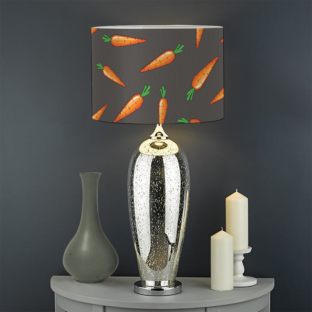 Cartoon Carrot Pattern Print Drum Lamp Shade